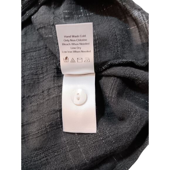 COLDWATER CREEK Peasant Blouse Top S Rustic Crochet Lace Country Prairie Western - Picture 8 of 10